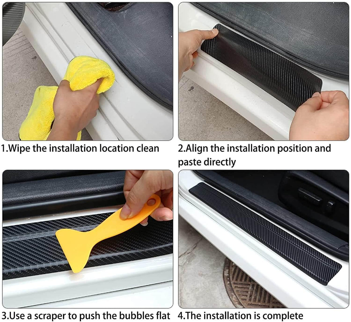 4 PCS Car Door Sill Protector