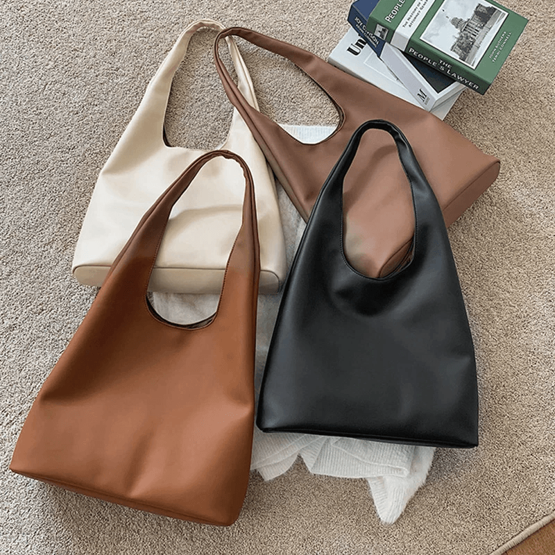 Faux Leather Tote Bag