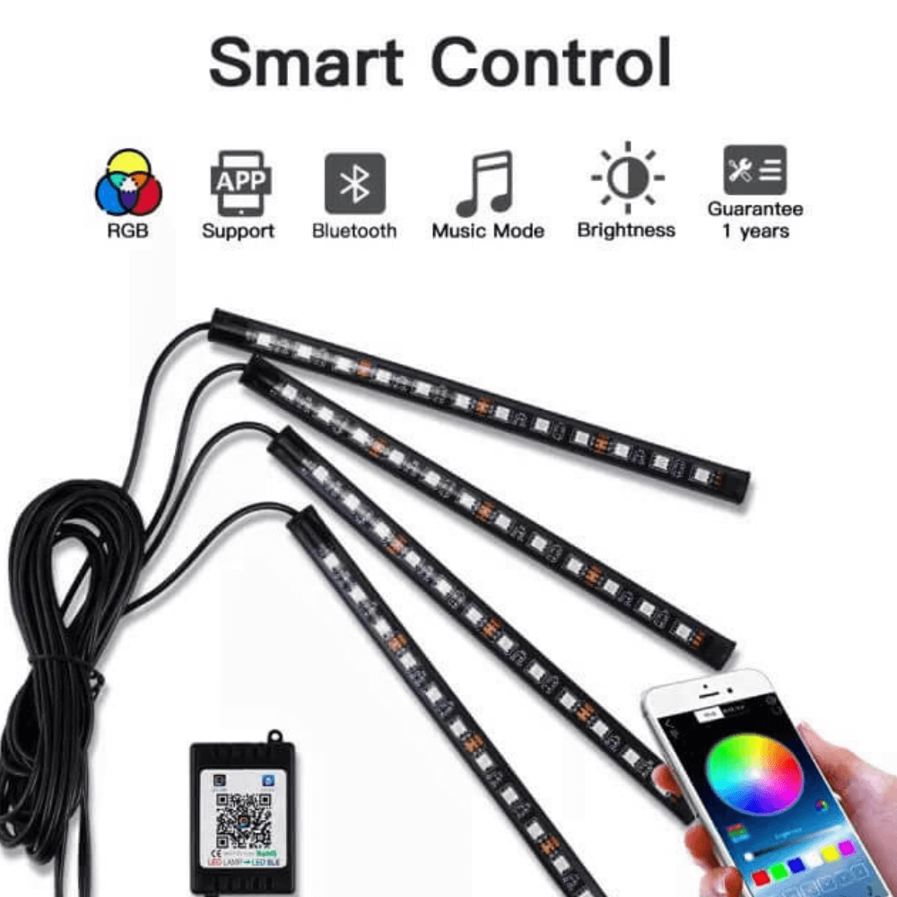 RGB LED Car Foot Light
