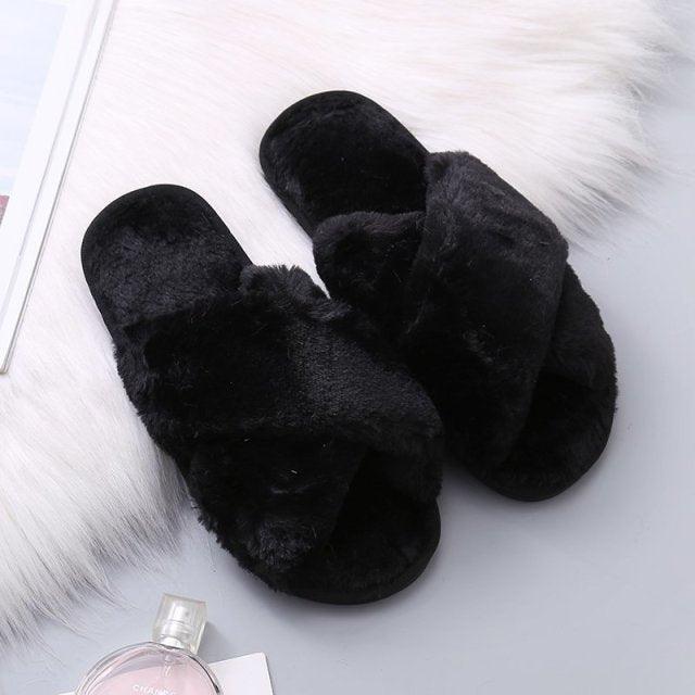 Faux Fur Slippers