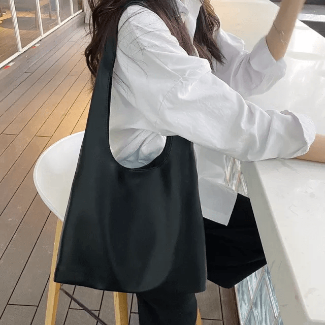 Faux Leather Tote Bag