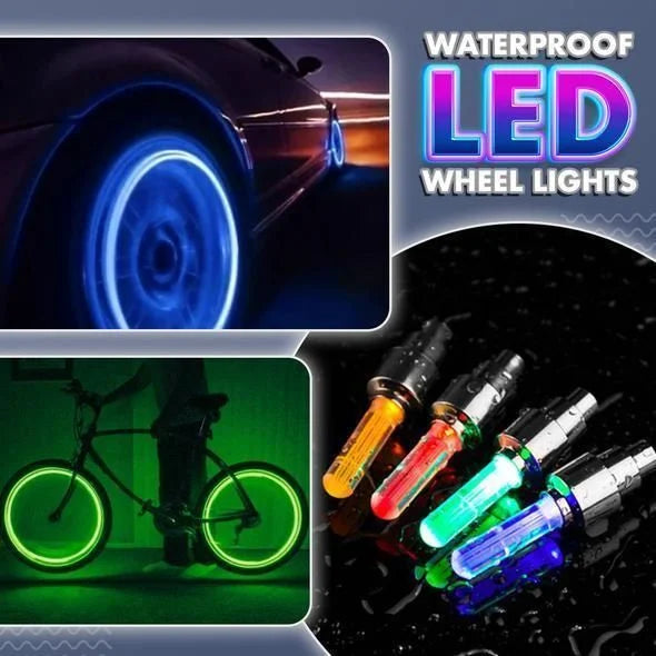 CRUCIAL Motion Activated LED Wheel Lights Suitable for Cars, Motorcycles, Bicycles