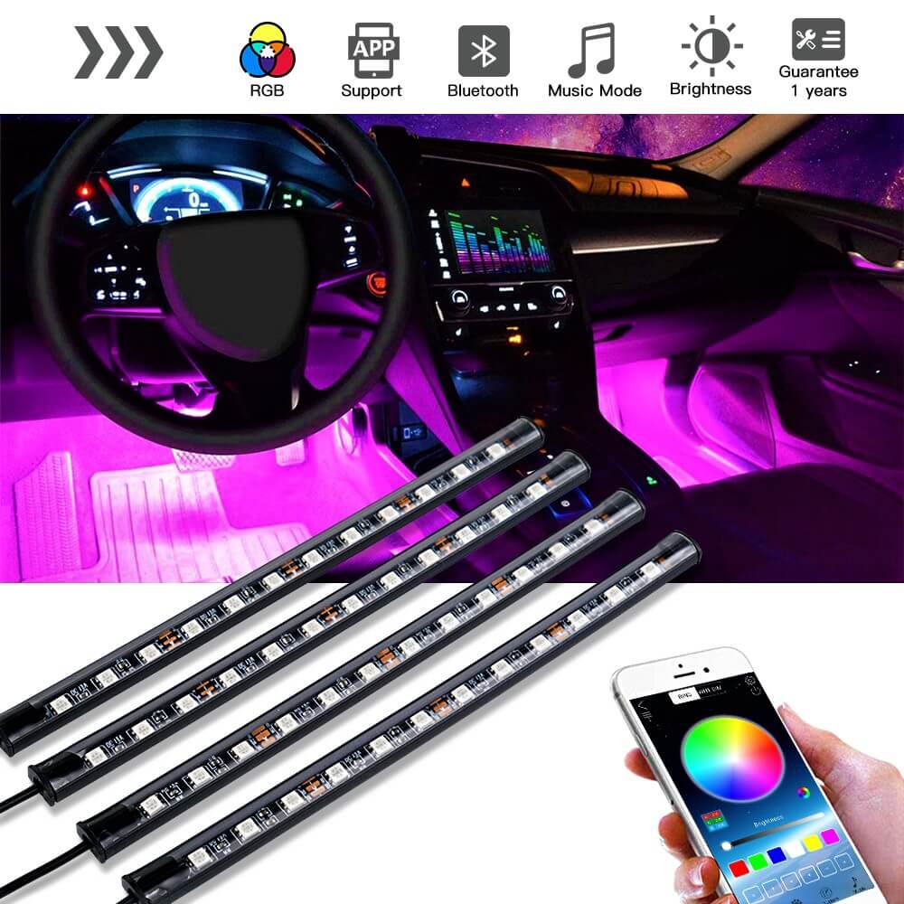 RGB LED Car Foot Light